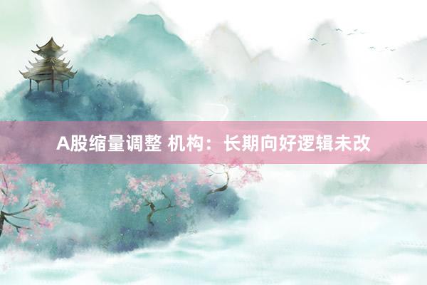 A股缩量调整 机构：长期向好逻辑未改