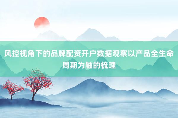 风控视角下的品牌配资开户数据观察以产品全生命周期为轴的梳理
